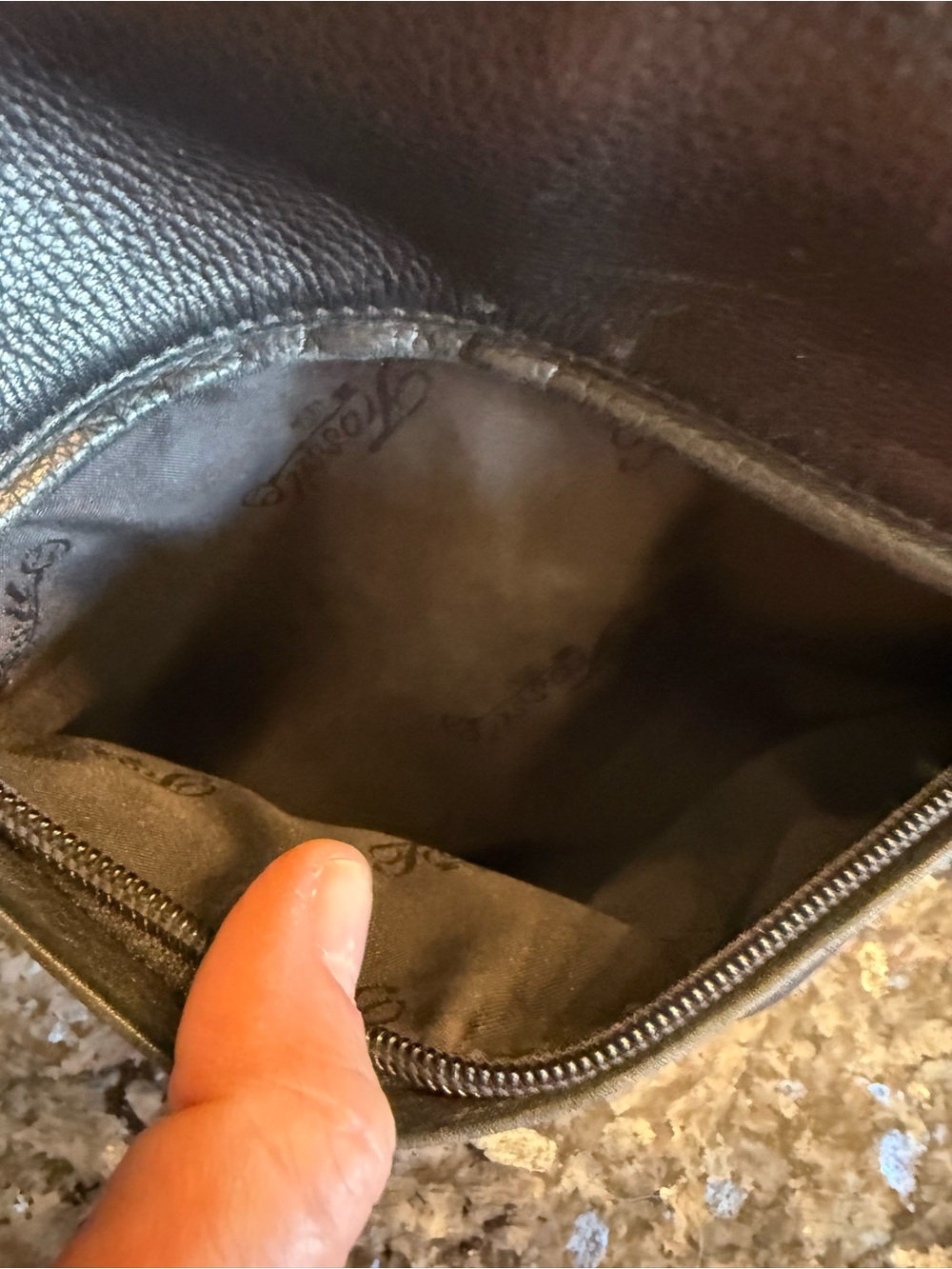 Vintage Mini Fossil Backpack Black Y2K Leather - Picture 7 of 12